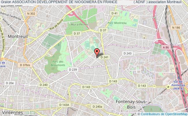 plan association Association DÉveloppement De Niogomera En France                ( Adnf ) Montreuil