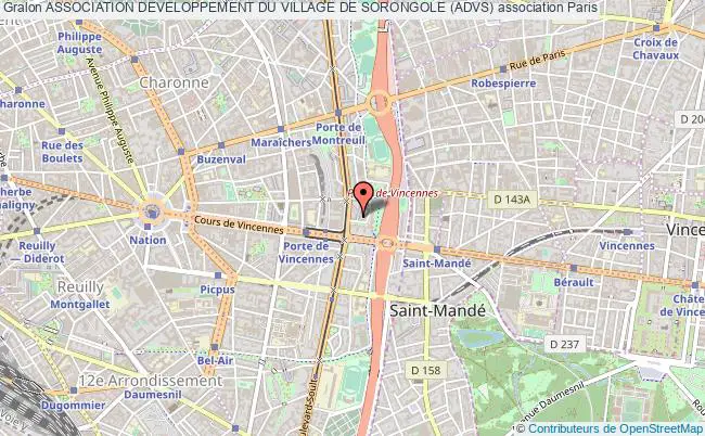 plan association Association Developpement Du Village De Sorongole (advs) Paris