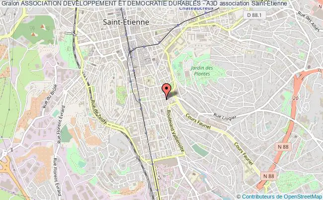 plan association Association Developpement Et Democratie Durables - A3d Saint-Étienne