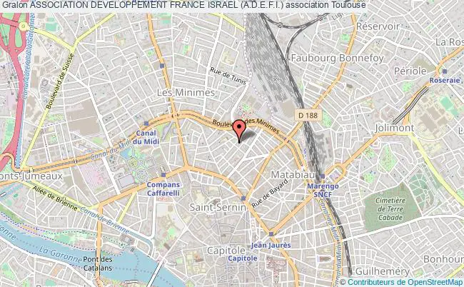 plan association Association Developpement France Israel (a.d.e.f.i.) Toulouse