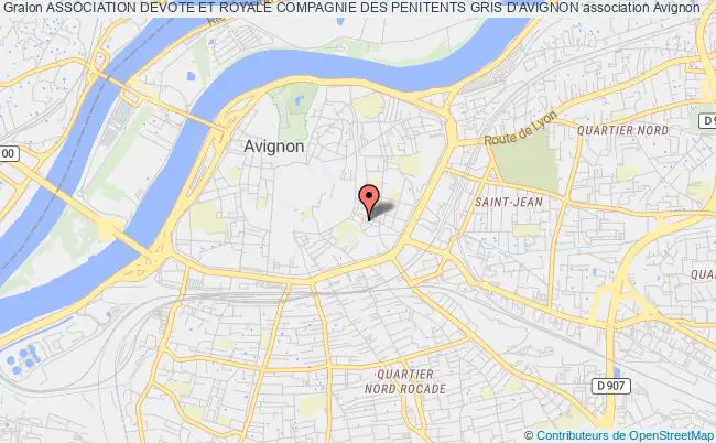 plan association Association Devote Et Royale Compagnie Des Penitents Gris D'avignon Avignon