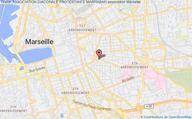 plan association Association Diaconale Protestante Marhaban Marseille