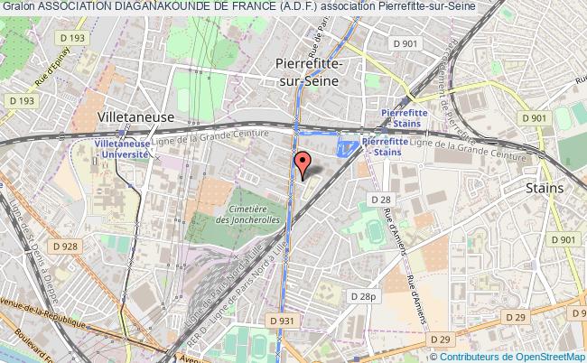 plan association Association Diaganakounde De France (a.d.f.) Pierrefitte-sur-Seine