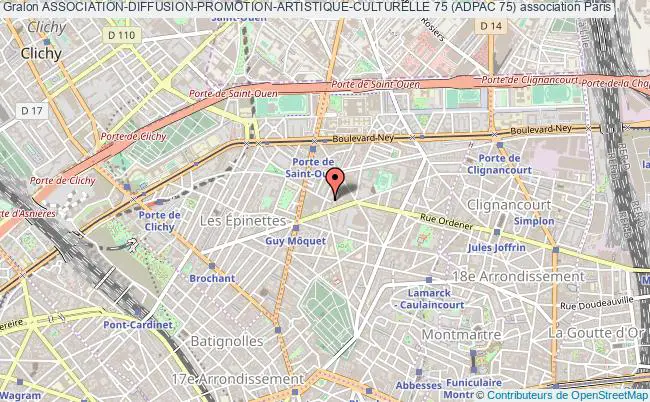 plan association Association-diffusion-promotion-artistique-culturelle 75 (adpac 75) Paris
