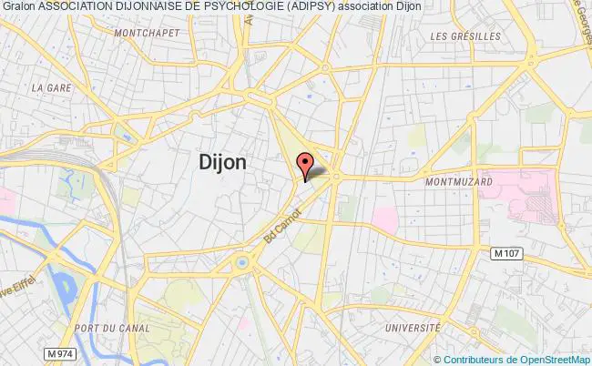 plan association Association Dijonnaise De Psychologie (adipsy) Dijon