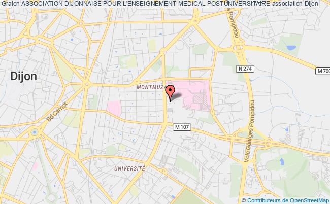 plan association Association Dijonnaise Pour L'enseignement Medical Postuniversitaire Dijon