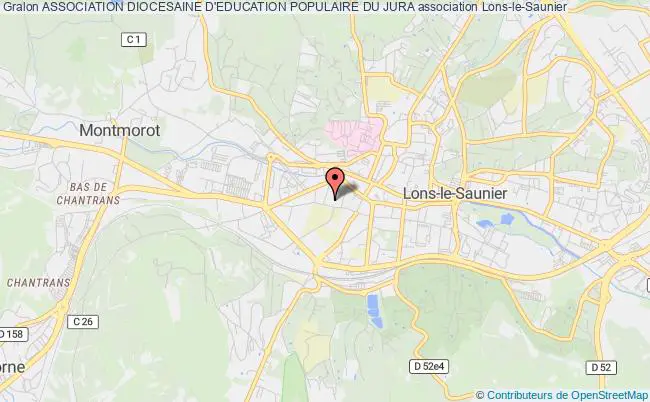 plan association Association Diocesaine D'education Populaire Du Jura Lons-le-Saunier