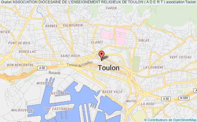 plan association Association Diocesaine De L'enseignement Religieux De Toulon ( A D E R T ) Toulon