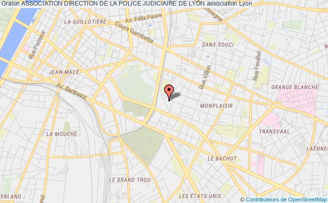 plan association Association Direction De La Police Judiciaire De Lyon Lyon 8e Arrondissement