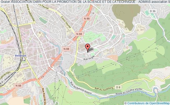 plan association Association Dmin Pour La Promotion De La Science Et De La Technique - Admins Saint-Étienne