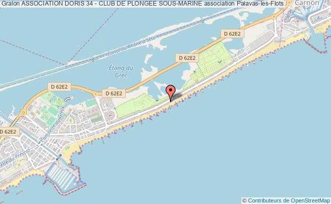 plan association Association Doris 34 - Club De Plongee Sous-marine Palavas-les-Flots