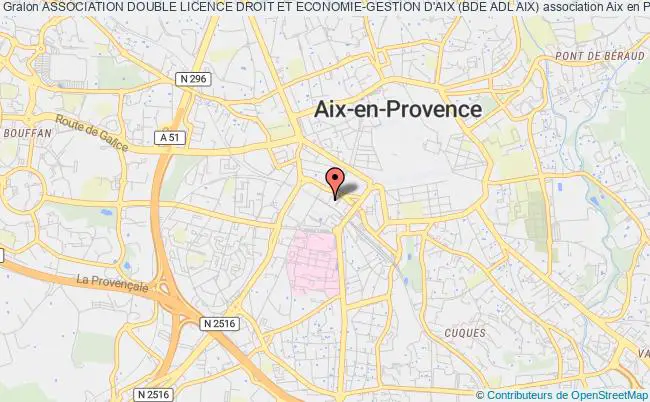 plan association Association Double Licence Droit Et Economie-gestion D'aix (bde Adl Aix) Aix-en-Provence