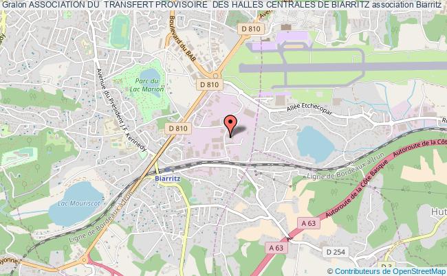 plan association Association Du  Transfert Provisoire  Des Halles Centrales De Biarritz Biarritz