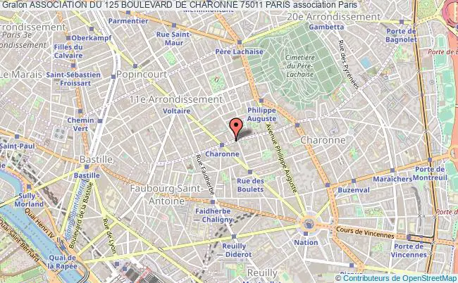 plan association Association Du 125 Boulevard De Charonne 75011 Paris Paris