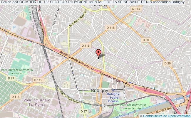 plan association Association Du 13° Secteur D?hygiene Mentale De La Seine Saint-denis Bobigny