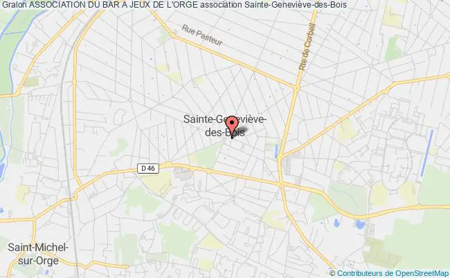 plan association Association Du Bar A Jeux De L'orge Sainte-Geneviève-des-Bois
