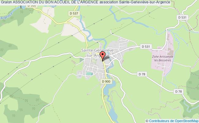 plan association Association Du Bon Accueil De L'argence Sainte-Geneviève-sur-Argence