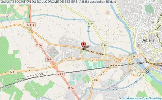 plan association Association Du Boulodrome De Beziers (a.b.b.) Béziers