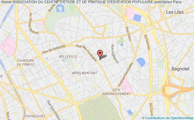 plan association Association Du Centre D'etude Et De Pratique D'education Populaire Paris