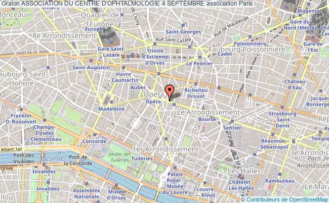 plan association Association Du Centre D'ophtalmologie 4 Septembre Paris