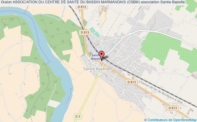 plan association Association Du Centre De SantÉ Du Bassin Marmandais (csbm) Sainte-Bazeille