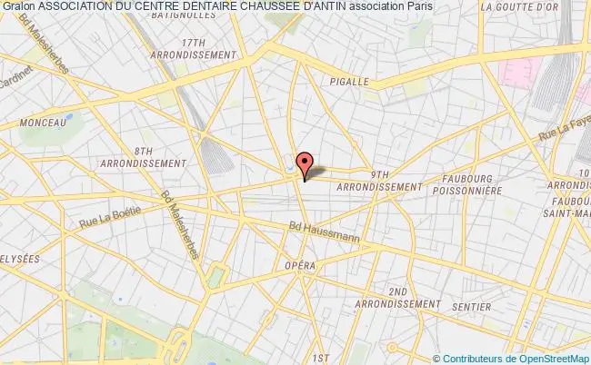 plan association Association Du Centre Dentaire Chaussee D'antin Paris