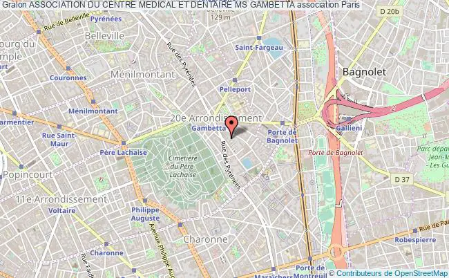 plan association Association Du Centre Medical Et Dentaire Ms Gambetta Paris