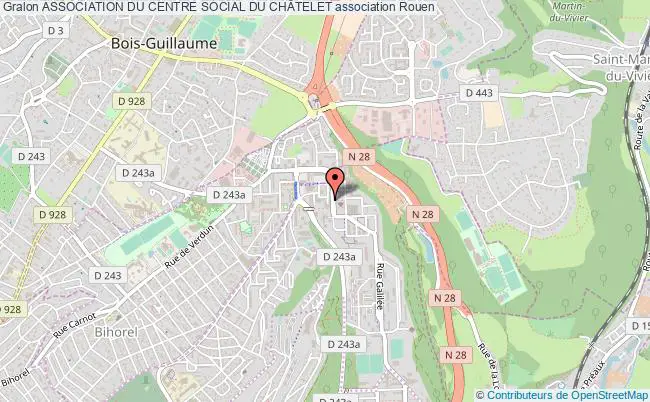 plan association Association Du Centre Social Du ChÂtelet Rouen