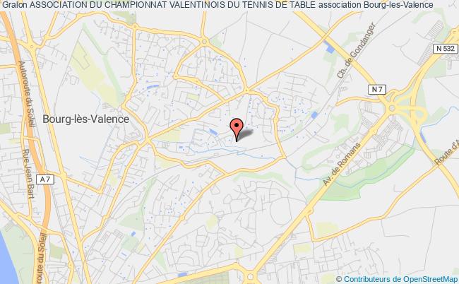 plan association Association Du Championnat Valentinois Du Tennis De Table Bourg-lès-Valence