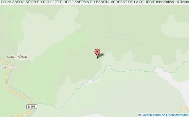plan association Association Du Collectif Des 3 Aappma Du Bassin  Versant De La Dourbie Roque-Sainte-Marguerite