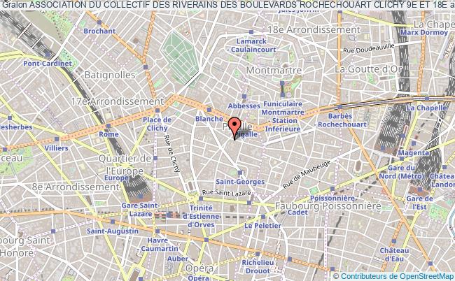 plan association Association Du Collectif Des Riverains Des Boulevards Rochechouart Clichy 9e Et 18e Paris 9e