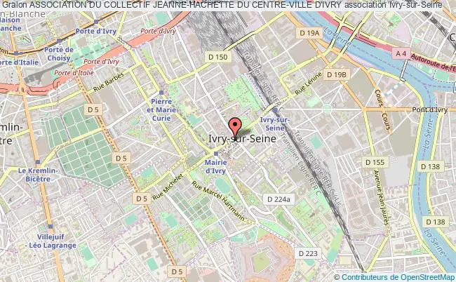 plan association Association Du Collectif Jeanne-hachette Du Centre-ville D'ivry Ivry-sur-Seine