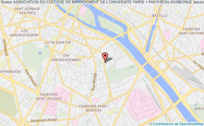 plan association Association Du College De Management De L'universite Paris 1 Pantheon-sorbonne Paris