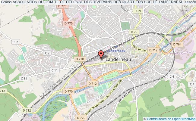 plan association Association Du Comite De Defense Des Riverains Des Quartiers Sud De Landerneau Landerneau