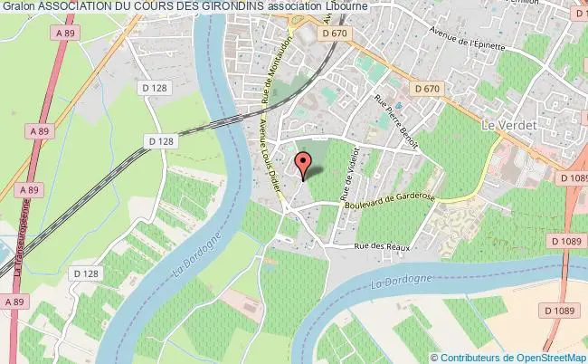plan association Association Du Cours Des Girondins Libourne