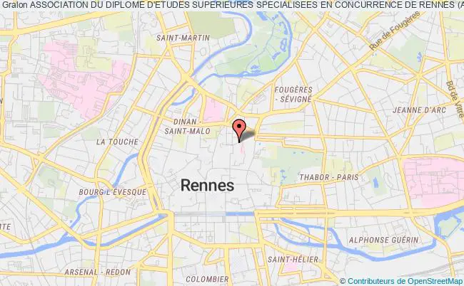 plan association Association Du Diplome D'etudes Superieures Specialisees En Concurrence De Rennes (adesscor) Rennes