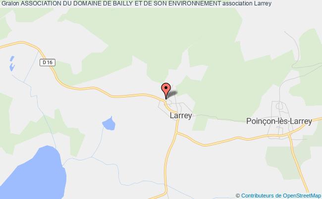 plan association Association Du Domaine De Bailly Et De Son Environnement Larrey