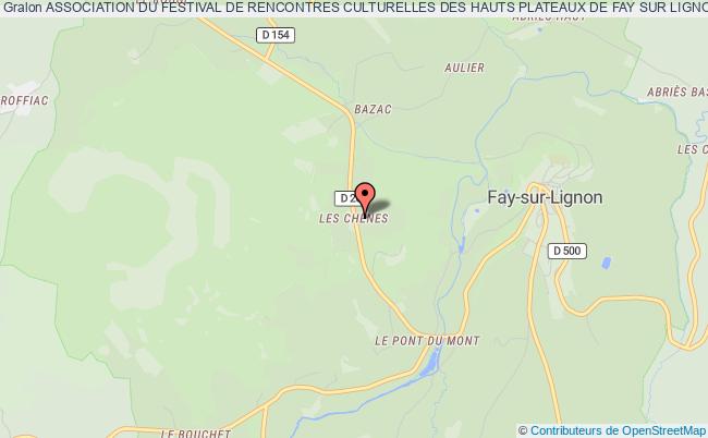 plan association Association Du Festival De Rencontres Culturelles Des Hauts Plateaux De Fay Sur Lignon Fay-sur-Lignon