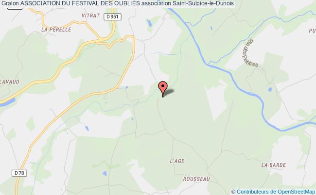 plan association Association Du Festival Des OubliÉs Saint-Sulpice-le-Dunois