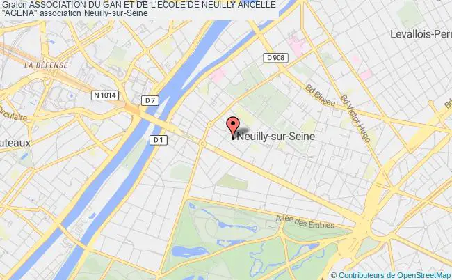 plan association Association Du Gan Et De L'ecole De Neuilly Ancelle 
"agena" Neuilly-sur-Seine