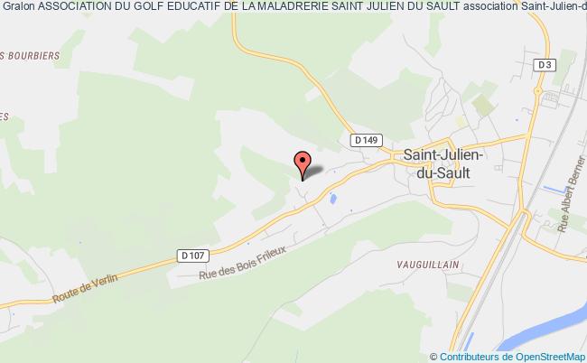plan association Association Du Golf Educatif De La Maladrerie Saint Julien Du Sault Saint-Julien-du-Sault