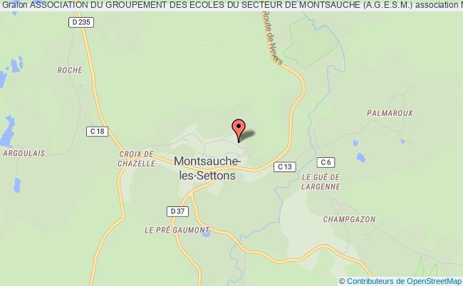 plan association Association Du Groupement Des Ecoles Du Secteur De Montsauche (a.g.e.s.m.) Montsauche-les-Settons