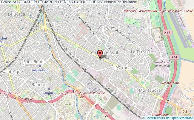 plan association Association Du Jardin D'enfants Toulousain Toulouse