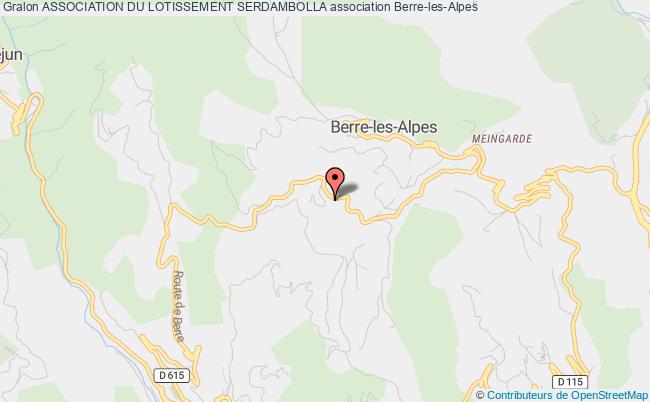 plan association Association Du Lotissement Serdambolla Berre-les-Alpes