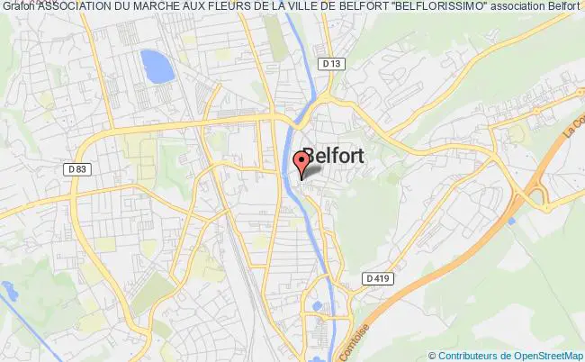 plan association Association Du Marche Aux Fleurs De La Ville De Belfort "belflorissimo" Belfort
