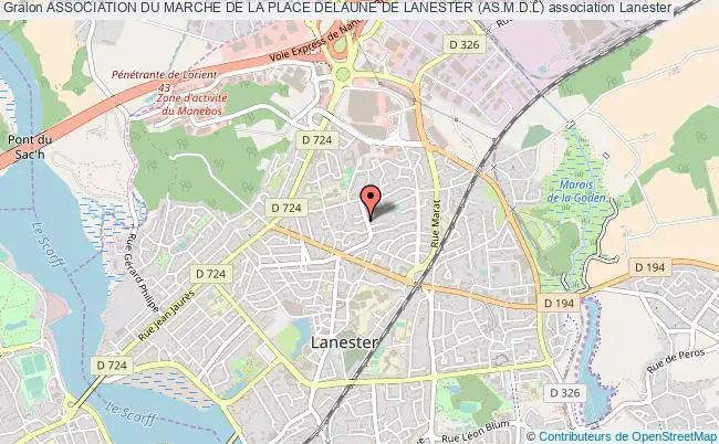 plan association Association Du Marche De La Place Delaune De Lanester (as.m.d.l) Lanester