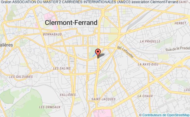 plan association Association Du Master 2 Carrieres Internationales (am2ci) Clermont-Ferrand Cedex 1
