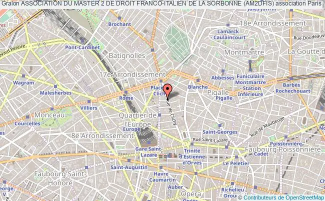 plan association Association Du Master 2 De Droit Franco-italien De La Sorbonne (am2dfis) Paris