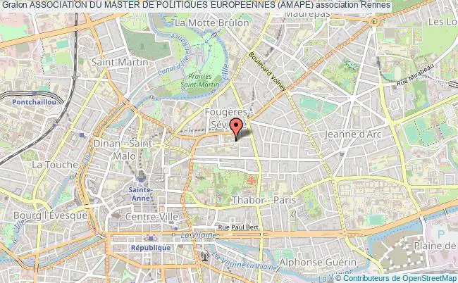 plan association Association Du Master De Politiques Europeennes (amape) Rennes