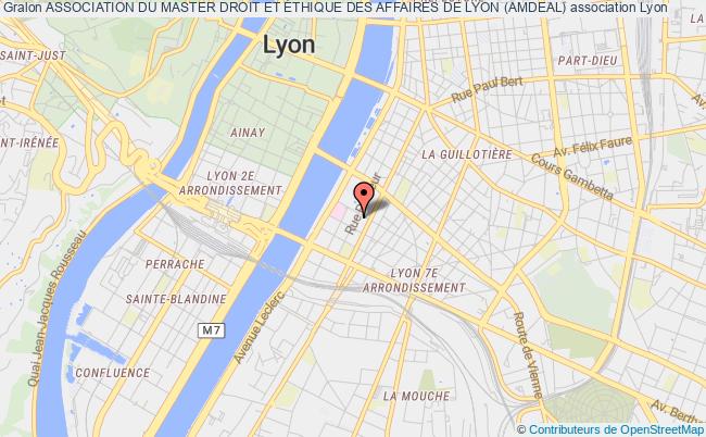 plan association Association Du Master Droit Et Éthique Des Affaires De Lyon (amdeal) Lyon